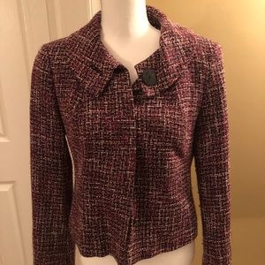 Red, White and Black Calvin Klein Suit Jacket